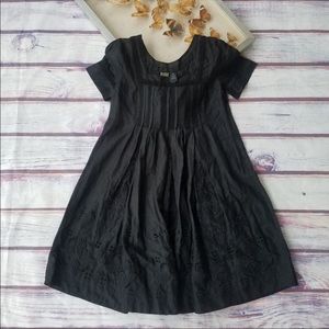 Anthropologie Black Cotton Dress